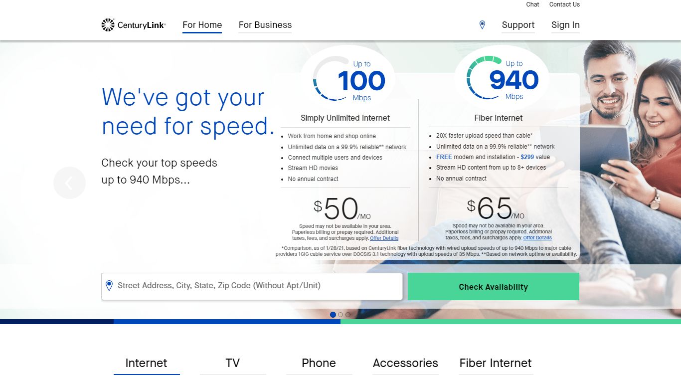 Residential Services: Home Internet, TV, & Phone | CenturyLink