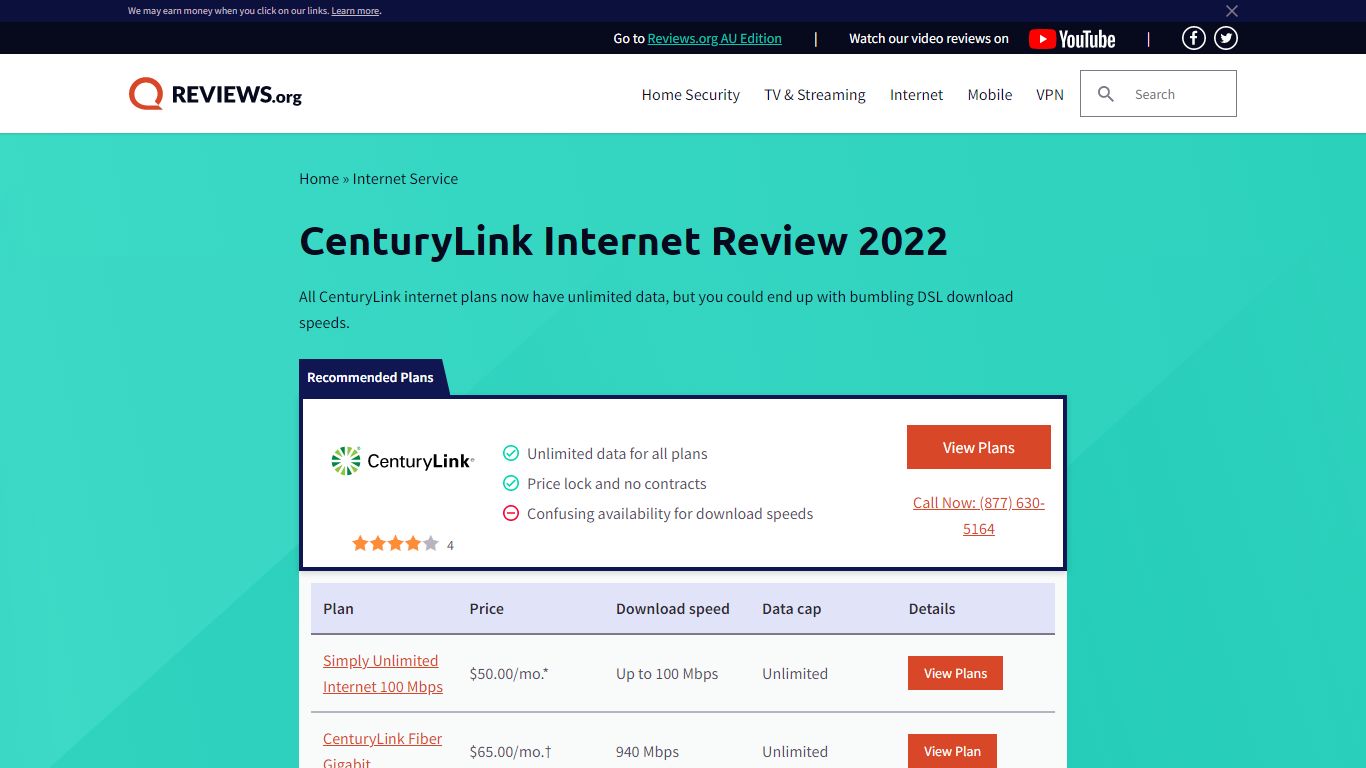 CenturyLink Internet Review 2022 | Reviews.org